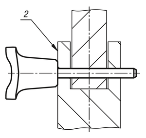 หมุดล็อค K1216 สแตนเลสสตีล พร้อมด้ามจับพลาสติกและตัวล็อคแม่เหล็กแบบแกน - Product Image 4