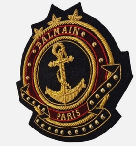 Tela de fieltro no tejida con bordado de hilo de alambre hecho a mano, ecológica, personalizable en tamaño y forma, insignia, ancla, corona, escudo, estilo de lujo - Product Image 2