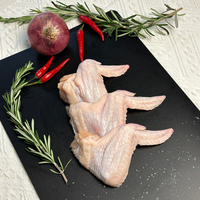 Ailes de poulet surgelées IQF, coupées en 2 parties, naturelles, 10 kg, origine Thaïlande, haute qualité, emballage sous vide, vente en gros pour services alimentaires