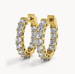 <b>Hoops</b> Earrings Diamond Earrings Gold and <b>Silver</b> Earrings Natural and Lab Grown Diamonds Earrings <b>Hoops</b> Fine Jewelry for Women - Product Image 1