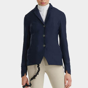 Custom Logo <b>Equestrian</b> Show Jacket Navy Blue Polyester Cotton for Show Jumping Competition - Product Image 2