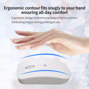 Souris de jeu sans fil silencieuse HengYu à trois modes, type C, 2 boutons, sans rétroéclairage, design ergonomique, pour ordinateur portable/ordinateur de bureau, droitier/gaucher - Product Image 6