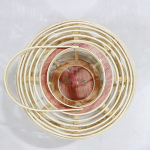 Artex Dong Thap Vietnam Factory Candle Holders <b>Lanterns</b> Decorative Handmade Bamboo <b>Rattan</b> Vintage Ecofriendly - Product Image 5