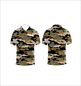 เสื้อยืดลายพรางเสือสีน้ำตาลแขนสั้นชุดกีฬาออกกำลังกายกลางแจ้ง - Product Image 1