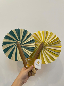 Natural Handmade Smooth Vietnam Coconut Fan for Elegant <b>Gift</b> <b>Hamper</b> Decoration Luxury Hotel - CARYLN - Product Image 3