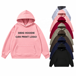 Sweat-shirt à capuche unisexe 380g, logo personnalisé, poche, pull décontracté - Product Image 1