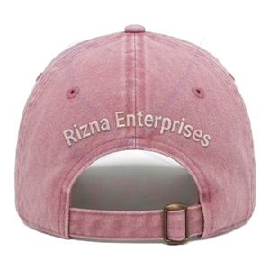 หมวกเบสบอล RIZNA ENTERPRISES OEM แบบสั่งทำได้สำหรับทุกเพศ ผลิตจากผ้าฝ้าย 100% คุณภาพสูง ปักโลโก้ 3 มิติ 6 แผง พิมพ์ลายจุดสไตล์กอล์ฟ ล้างสีแบบวินเทจ เหมาะสำหรับงานปาร์ตี้ - Product Image 5