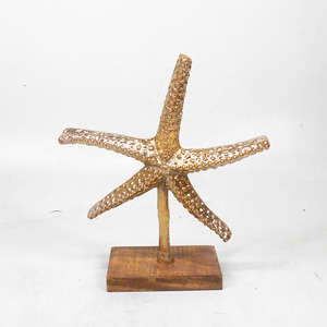Escultura Artística Moderna de Aluminio Fundido con Elegante Acabado Dorado, Decoración de Lujo para Mesa de Salón - Product Image 4