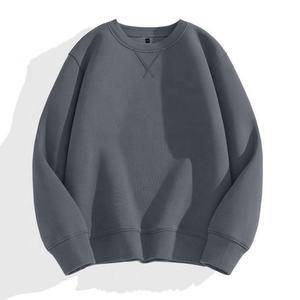 Sweat-shirt uni pour homme de haute qualité, col rond, sur mesure, en coton, à manches longues, vente en gros - Product Image 1