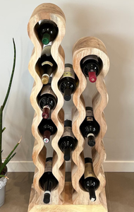 Porte-bouteilles en bois au design incroyable, présentoir de comptoir pour le rangement des bouteilles de vin, idéal pour les bars, les restaurants, les hôtels et la décoration de la maison - Product Image 5