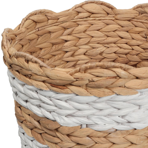 Handwoven <b>Water</b> Hyacinth Scalloped Nesting Baskets Storage <b>Containers</b> for Decoration in Living Room, Bedroom from Vietnam - Product Image 3