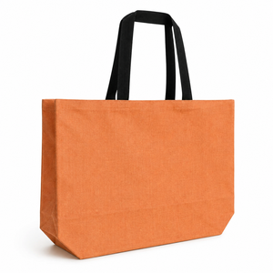 Laminated Recycled Cotton Jumbo Shopping Bag 60x40x20cm Large Capacity Custom Logo Wholesale Promotional Tote Private Label OEM - Product Image 2