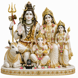 Fabricante de Ídolos de Mármol Tradicionales Personalizados, Estatua de Dios de Mármol Blanco Hecha a Mano, Murti de Diosa Hindú Personalizada, Decoración de Templo Radha - Product Image 3