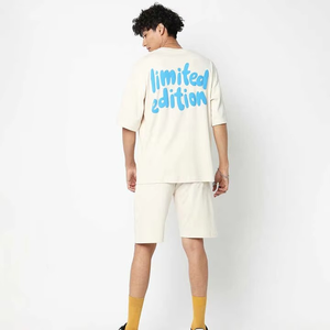 Conjuntos Deportivos Casuales de Verano Personalizados de 2 Piezas, Conjunto de Camiseta de Manga Corta para Mujer, Pantalones Cortos de Verano para Hombre, Conjunto Unisex de Algodón - Product Image 2