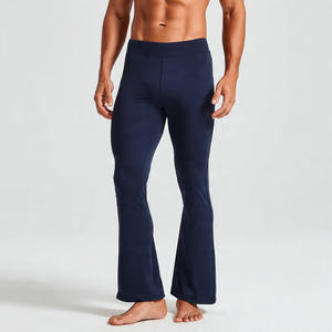 Leggings évasés pour homme, style streetwear, pour le yoga et le sport, avec taille élastique et compression, idéaux pour l'été - Product Image 2