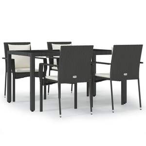 Set da Pranzo da Giardino in Crema, Bianco e Nero - Product Image 2
