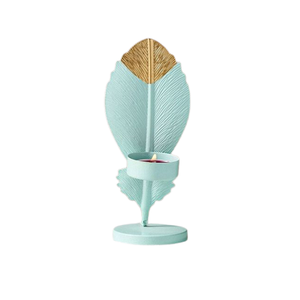 Portavelas de Color Azul Cielo Hierro con Portavelas de la Mejor Calidad para Decoración de Eventos de Boda - Product Image 1