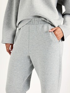 Pantalon de jogging pour femme, taille haute élastique, en molleton décontracté, couleur unie, coupe ample, pour le sport et la détente - Product Image 3