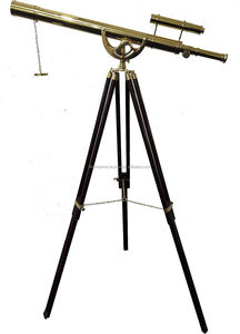 Thiết Kế Hải Lý Shiny Brass Kết Thúc Đôi Thùng Neo Thạc Sĩ Kính Thiên Văn W/Có Thể Điều Chỉnh Màu Nâu Gỗ Tripod Đứng - Product Image 4