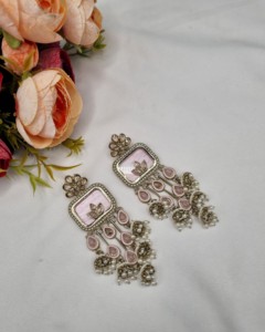 Designer Radiant Cut Hanging Jhumki <b>Earrings</b> With Pearl Accents For Women Party Wear & Festivals Artificial Jewellery Collection - Product Image 6