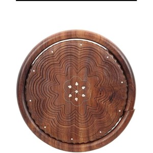 Cesta para Pan de Madera de Mango Hecha a Mano con Motivo Floral, Venta al Por Mayor - Product Image 2