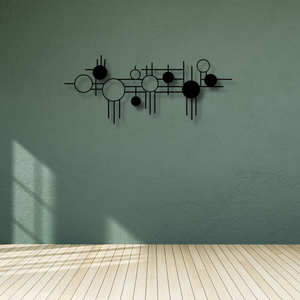 Animate Circles Cast Iron Wall Art Lines Circles Metal Wall Art Modern Luxury Art Deco Style Hanging Wall Sculpture Handmade - Product Image 4