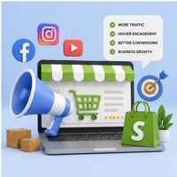 Servicios de Marketing Escalables para Shopify, SEO, Marketing de Contenido, Gestión de Redes Sociales, Multi-OS en Stock