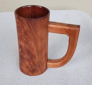 Taza de Madera Hecha a Mano, Diseño Clásico, Estilo Minimalista, Reutilizable, con Asa, para Uso Doméstico, Accesorio de Bar - Product Image 1