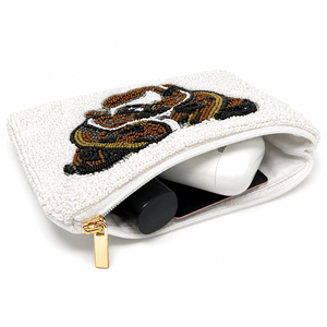 Monedero de cristal con cuentas de bulldog hecho a mano de primera calidad, cartera con cremallera de perro, regalo para amantes de las mascotas, OEM ODM al por mayor - Product Image 2