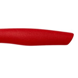 Couteaux à désosser courbés à manche rouge avec lame étroite argentée, prise en main lisse et protège-doigts pour la découpe de viande et la préparation de volailles - Product Image 6