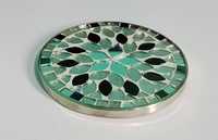 Sous-verres en mosaïque indienne classiques faits à la main, ronds de 10 cm, sous-verres décoratifs pour la décoration de la maison et les cadeaux