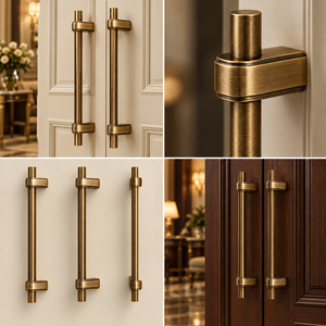 Tirador de Puerta Cuadrado Moderno con Acabado Dorado, Tirador Largo y Recto para Muebles - Product Image 6