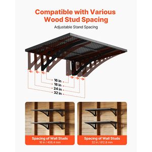 2-Tier Heavy Duty Steel Wall Mounted Garage Shelving 12 X 72 Inch <b>Floating</b> Storage <b>Unit</b> 2 X 3 ft Dimensions - Product Image 3