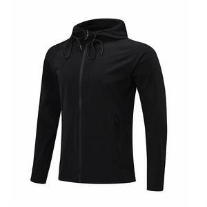 Spandex/Polyester Quick Dry Summer Outdoor Indoor Sports <b>Jacket</b> Drawstring Zipper Pocket Hooded Windbreaker Digital Sweatshirt - Product Image 5