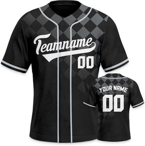 Maillot de baseball personnalisé par sublimation, chemise boutonnée, uniforme sportif sublimé - Product Image 3