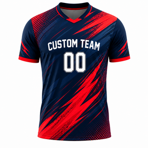 Ensemble de maillots de football pour adultes à manches courtes, sublimation, shorts, kit d'entraînement personnalisé vierge pour équipe, respirant, sans marque - Product Image 3