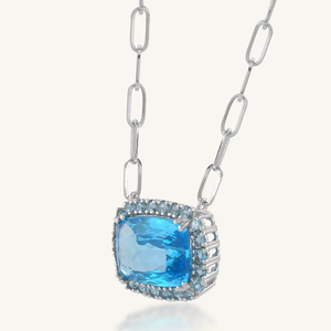Colgante de Topacio Azul en Plata de Ley 92.5 KLSP-50600 - Product Image 5