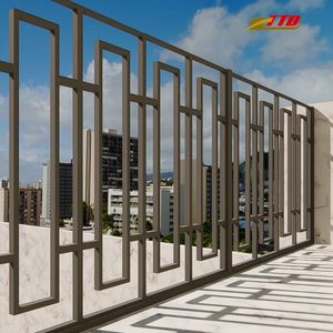 Rampe de balcon artistique en acier sur mesure : Créations de cadres métalliques décoratifs haut de gamme conçues pour des façades de maisons modernes et magnifiques - Product Image 1