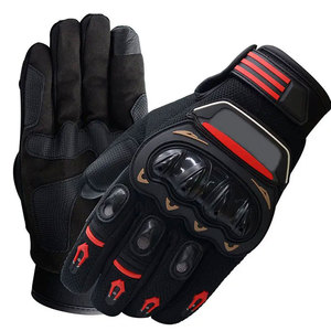 Gants de moto en cuir imperméables, thermiques, écologiques, sportifs, de qualité supérieure, pour l'hiver, à doigts entiers, pour motards - Product Image 1