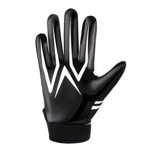 Guantes de Fútbol Americano Hechos a Medida, Recién Llegados, Calidad Premium, Color Negro Sólido, Transpirables, Cómodos y Antideslizantes - Product Image 1
