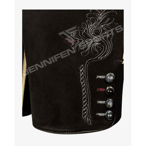 Pantalones Cortos Bávaros de Cuero para Hombre, Estilo Urbano, Oktoberfest, Cuero Vacuno, Cintura Media, Transpirables - Product Image 3