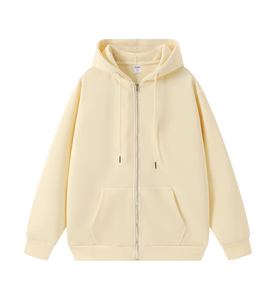 Sweat à capuche zippé en polyester recyclé durable pour homme, matière écologique, doublure polaire épaisse, tenue avec capuche intégrée - Product Image 1