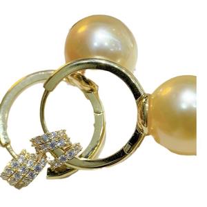 G18K Natural Platinum Grey Pearl Earrings 8-9mm Basic Flawless Fashion <b>Matching</b> Gift <b>Box</b> Included - Product Image 5