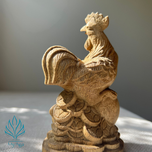 Estatua del Gallo del Zodíaco Asiático de Agarwood, Escultura Animal, Regalo de Feng Shui para la Inauguración de la Casa de la Marca My Aga - Product Image 2