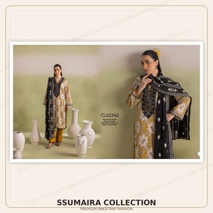 Gul Ahmed présente la collection de tissus Bagheecha 2026 |   3 ensembles de vêtements en tissu lawn imprimé et brodé |   Vente en gros de vêtements de fête pour toutes les saisons - Product Image 4