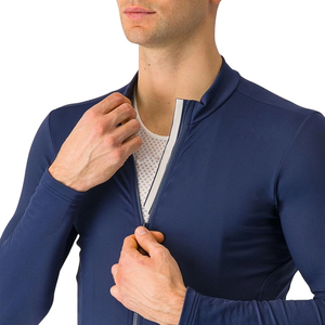 Maillot de cyclisme unisexe grande taille à manches longues, léger, respirant, avec fermeture éclair intégrale, col montant, coupe athlétique pour vélo de route - Product Image 5