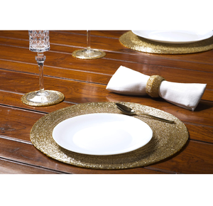 Ensemble de sets de table perlés décoratifs de Noël pour intérieur, 450 mm de diamètre - Product Image 5