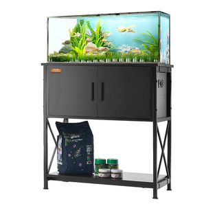 Supporto per Acquario in Acciaio e MDF da 29 Galloni, Capacità di Carico 242,5 Libbre, 28,7 x 16,5 x 30 Pollici, per Pesci, Rettili e Tartarughe, con Accessori - Product Image 1