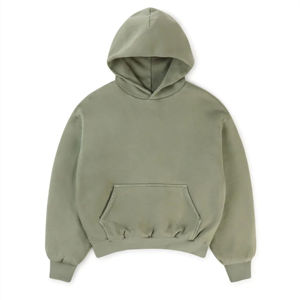 Fournisseur OEM – Sweat à capuche unisexe coupe ample et courte, style streetwear oversize, design uni, motif imprimé, tissu éponge - Product Image 4