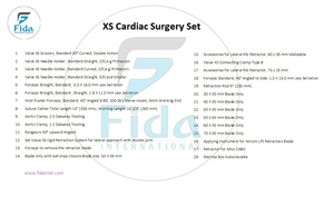 Fida <b>Valve</b> XS Cardiac Surgery MICS 28 Pcs Instruments Set with Lateral Rib Retractor CABG Certified ISO13485 - Product Image 2